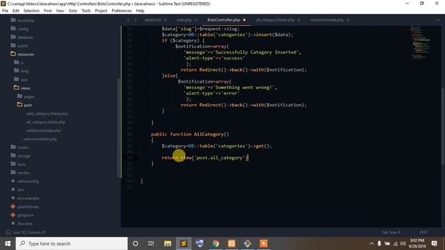 19. laravel bangla tutorial (Data Read)  | #laravel #laravel 6 | learn hunter