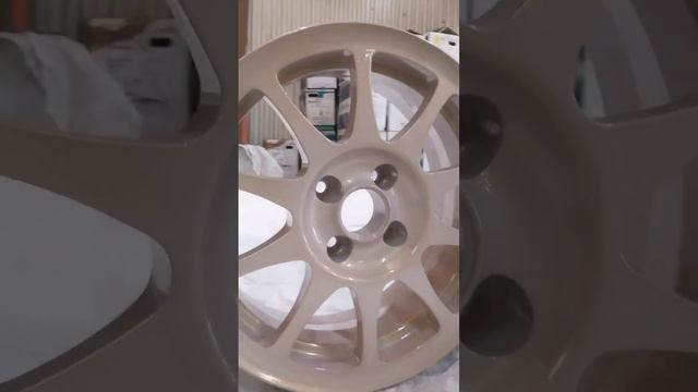 Порошковая покраска дисков в золотой перламутр. смотреть онлайн