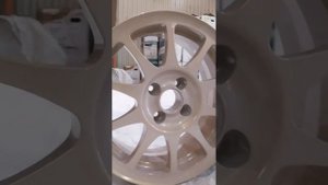 Порошковая покраска дисков в золотой перламутр.