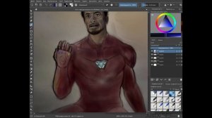 IRON MAN - рисунок железного человека. Speedpaint iron man. Krita drawing.
