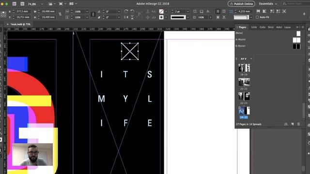 Верстка журнала с нуля в Adobe Indesign CC 2018 #6. Креативная верстка