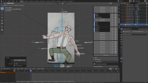 Создание 2D персонажа для мультфильма 2d анимация в blender