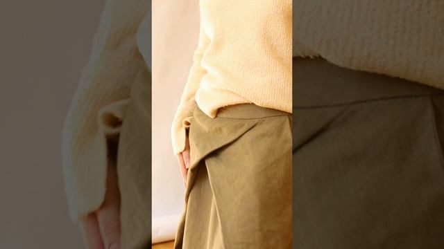 Юбка Токио из уплотненного льна. Цвет пыльный Хаки смотреть онлайн