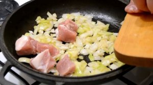 Тушёная картошка с мясом (жаркое из свинины )