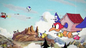 Cuphead. Битва с боссом Уолли Уорблс.