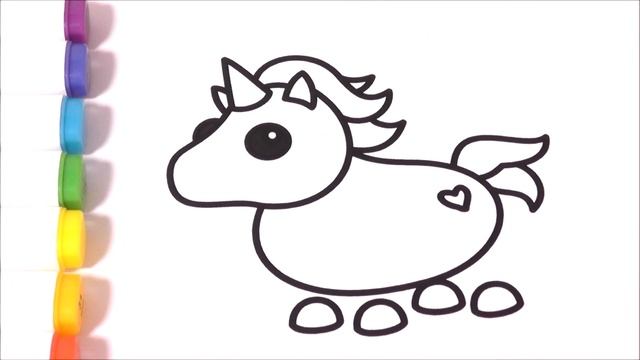 Roblox Adopt me Unicorn Раскраска Адопт ми Единорог Рисуем Раскраски смотреть онлайн