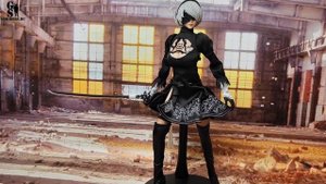 Личный опыт: одеваем фигурку 2B из игры Nier: Automata и сравниваем со статуэткой