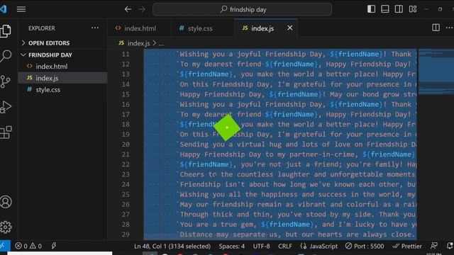 Build wish message generator using HTML, CSS, JS #generator