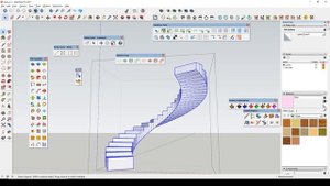 Spiral stairs in SketchUp (Винтовая лестница в SketchUp)