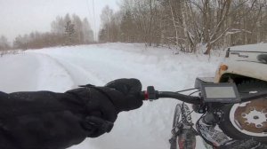 Электровелосипед зимой /  Первая поездка после перелома / Electric bike