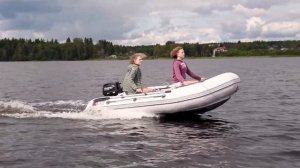 X-river, Rocky 335 White, Мотор Tohatsu 5, скорость 29 км/ч.