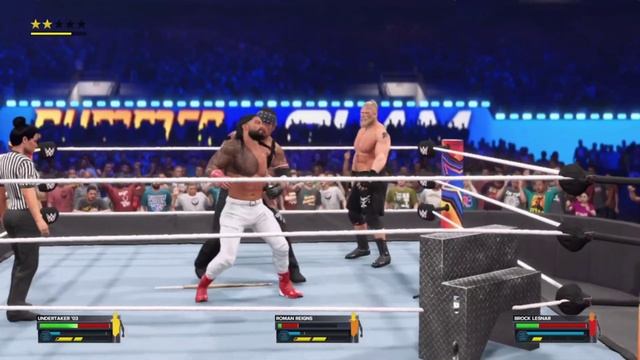 WWE 2K23 - Undertaker vs Brock vs Roman Reigns full match! смотреть онлайн