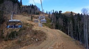 Сочи. Роза Хутор. Канатная дорога Эдельвейс, ноябрь 2020 | Mountain cable car Sochi