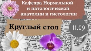 Круглый стол с Анастасией Литвиновой - Кафедра Нормальной и патологической анатомии и гистологии