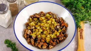 Икра из маринованных опят