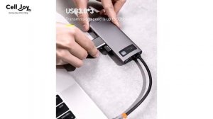 HUB chuyển đổi Baseus 8in1 USB-C To 4K HDMI,PD Charging Port,3 USB 3.0,SD/TF Card