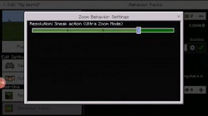 Zoom Behavior Mod For MCPE ||  Crouch to zoom like Java Edition ||