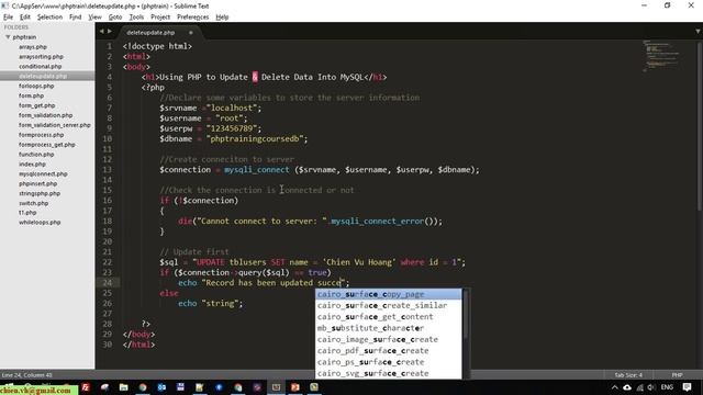 Day18: PHP Delete and Update Data in MySQL