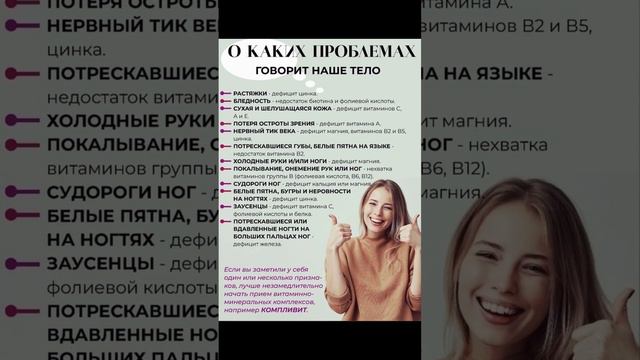 О каких проблемах говорит наше тело  #полезнознать #здоровье #полезныесоветы