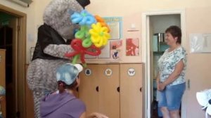 Мишка Тедди на дне рождении с детском садике