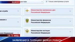Заявление в полицию можно подать на портале www.gosuslugi.ru