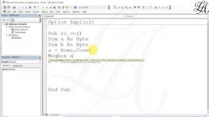 Count ROWS & Columns in Excel Using VBA | Number of ROWS & Columns in Excel