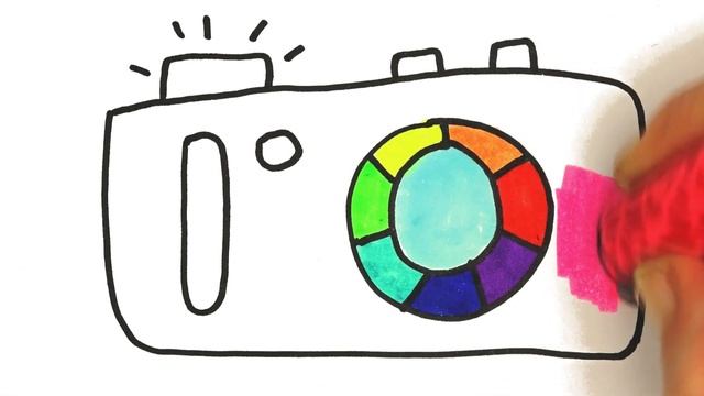 Bolalar uchun kameraning rasmini chizish |Draw a picture of a camera for children|Рисуем фотоаппара смотреть онлайн