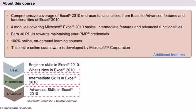 Introduction to Microsoft Office Specialist Excel 2010 Certification Training | Simplilearn