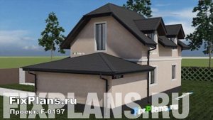 Проект дома с мансардой из газобетона площадью 155 м2 F-0197