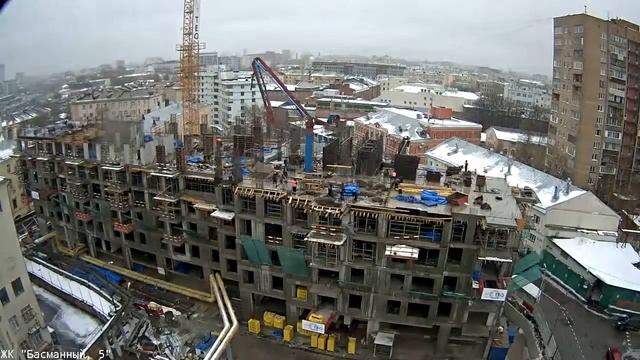 Таймлапс Басманный 5. 11 ноября 2016. Камера 1 смотреть онлайн