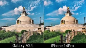 Galaxy A24 Vs iPhone 14 camera Comparison