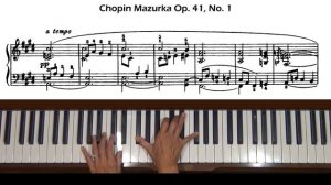 Chopin Mazurka in C-sharp minor Op. 41, No. 1 Piano Tutorial