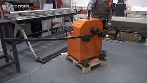 Гибка квадратной трубы на  электромеханическом профилегибе серия ERB-76