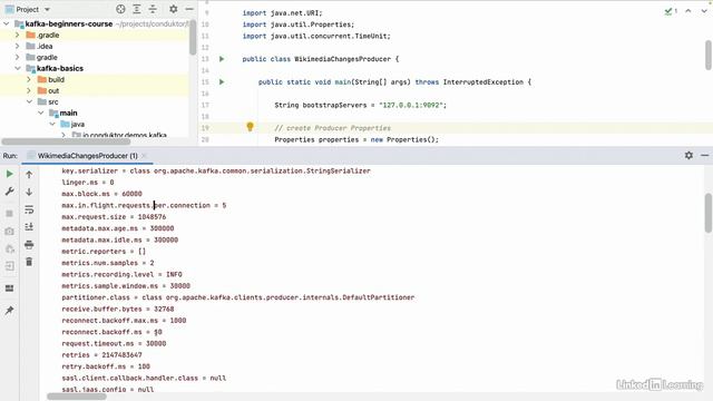 8.4_Wikimedia producer_ Producer config intros - Kafka Wikimedia Producer and Adv. Producer Config. смотреть онлайн