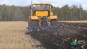 Работа навесного плуга  ПСКу 8
