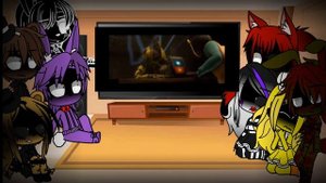 Fnaf 1 Marionette Shadow Bonnie and Springtrap/William Afton react to Salvaged Rage