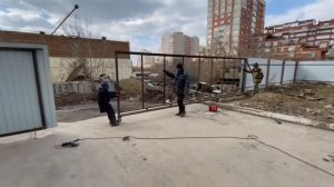 Изготовление откатных 9-метровых ворот,ценой минимальных затрат