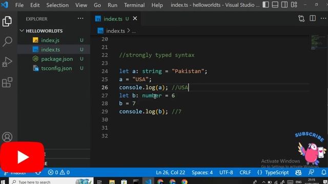 What is Strongly Typed Syntax in TypeScript ?Tutorials For Beginners - Hindi / Urdu - Easy Tutorial