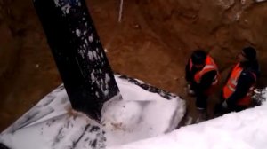 Установка опоры ЛЭП