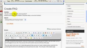 How to create a frequently asked question