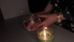 Оптика на кухне - 5. Линза из емкости с водой.