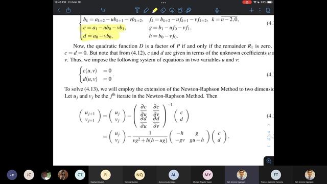 MATH 175 D. Meeting 07 (20220318) Bairstow's Method смотреть онлайн