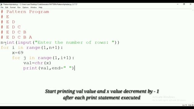 Pattern Code in Python | Python for Beginners | Code Generator | CG.