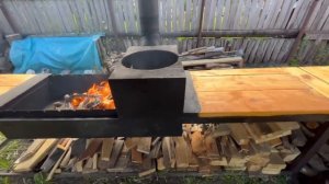 Мангал 2 в 1 под Шашлык и Казан во Дворе Своими Руками | Топ Идея!