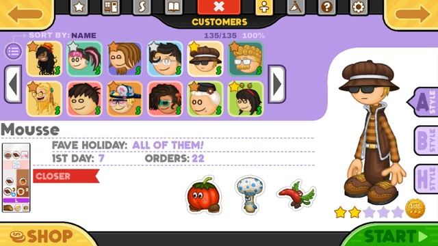 Papa's Mocharia To Go! - All Customer Outfits! смотреть онлайн