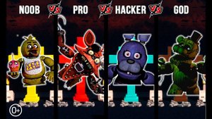 Minecraft Battle: NOOB vs PRO vs HACKER vs GOD: SCARY GRAVE CHALLENGE FNAF CHICA FOXY BONNIE FREDDY