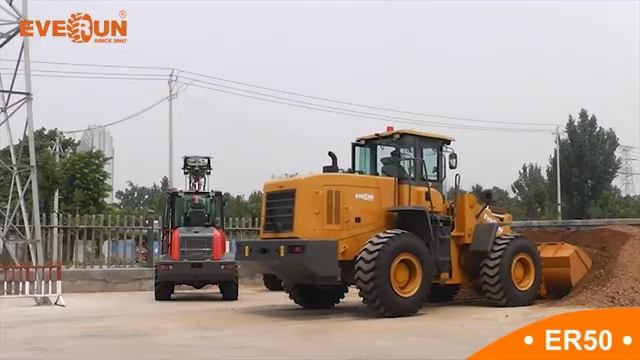 Фронтальный погрузчик EVERUN ER50 - один из самых мощных погрузчиков