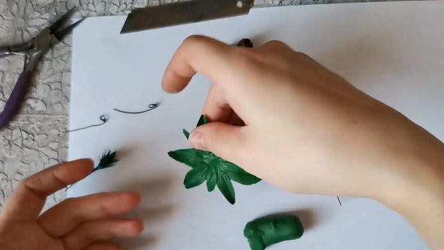 Мастер-класс: Зимняя брошь из полимерной глины FIMO/polymer clay tutorial