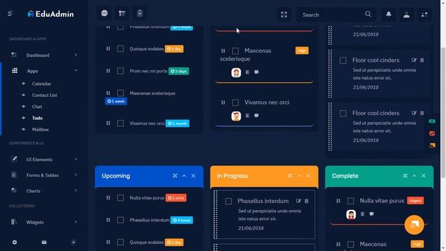 Education Dashboard Ui Kit Bootstrap Admin Template with LTR Dark Theme смотреть онлайн