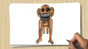 Рисуем  монстра Обезьяну из Зоономали _ How to draw Monster Monkey from Zoonomaly